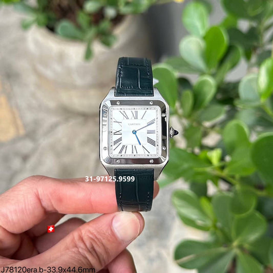 Santos de Cartier - 33,9mm / pulseira azul