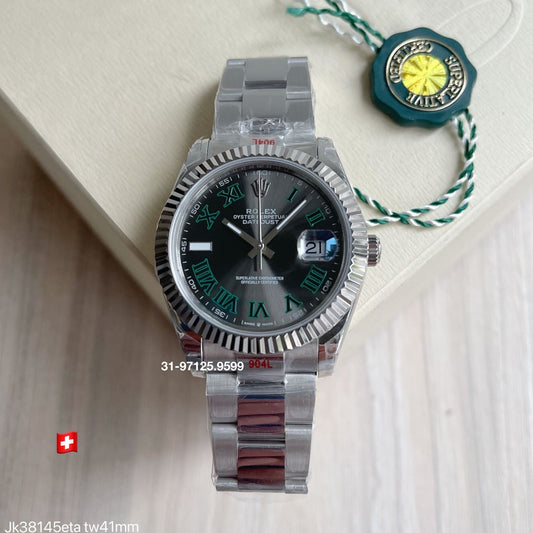 Rolex Datejust - 41mm / fundo cinza romano