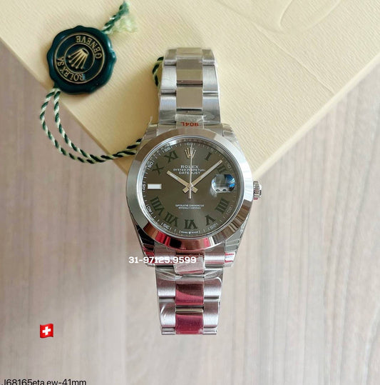 Rolex Datejust - 41mm / fundo cinza romano
