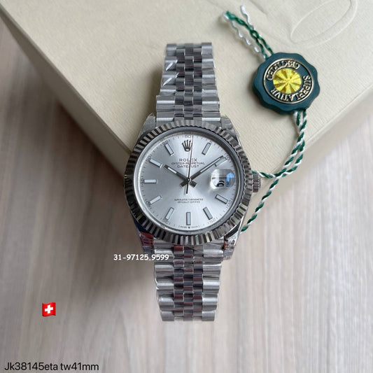 Rolex Datejust - 41mm / fundo prata - Fábrica EW
