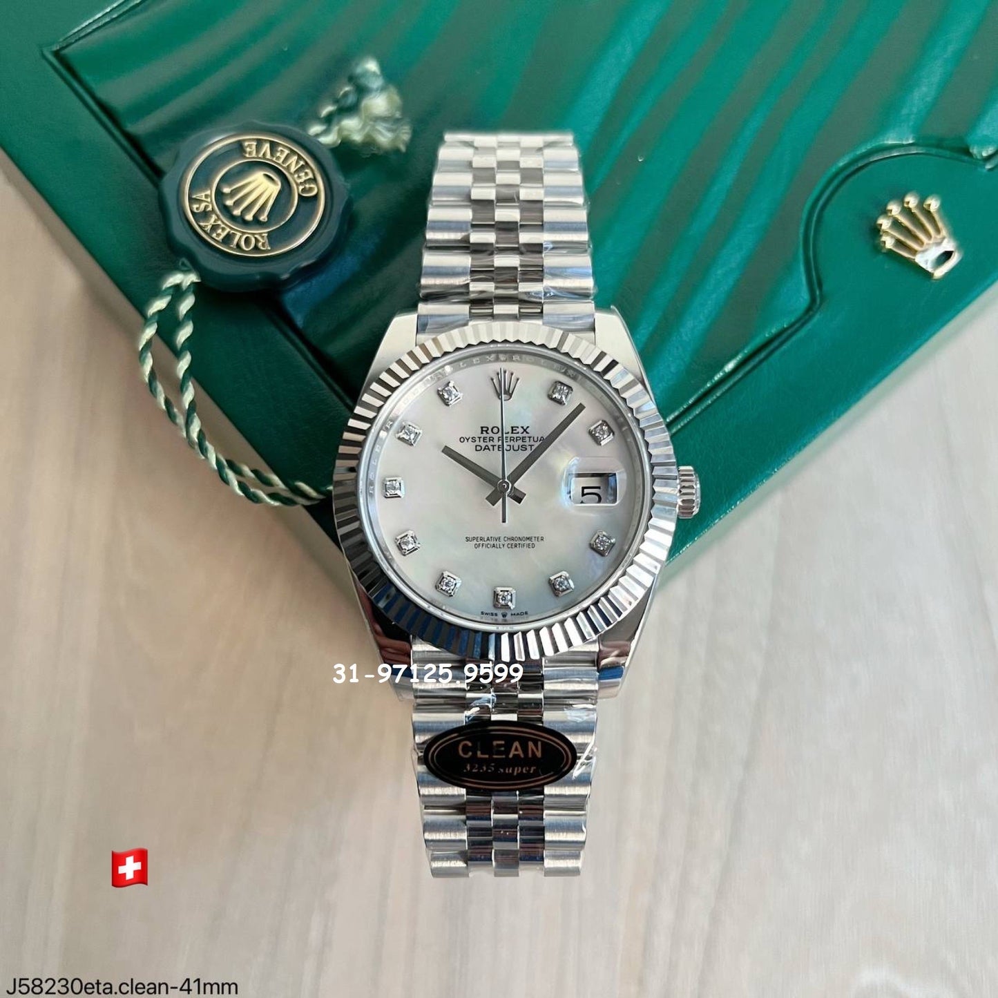 Rolex Datejust - 41mm / fundo pérola - Fábrica Clean