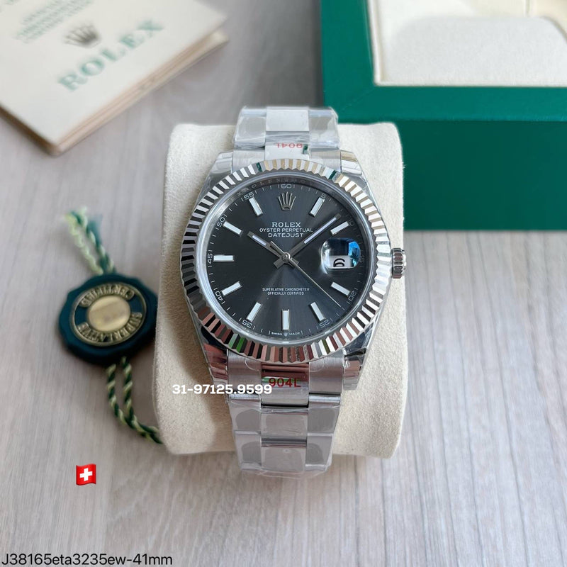 Rolex Datejust - 41mm / fundo cinza - Fábrica EW