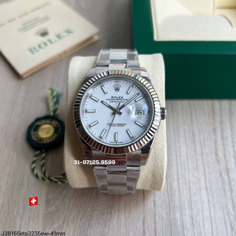 Rolex Datejust - 41mm / fundo Branco