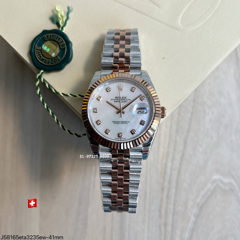 Rolex Datejust- 41mm / Misto Rose - com pedras