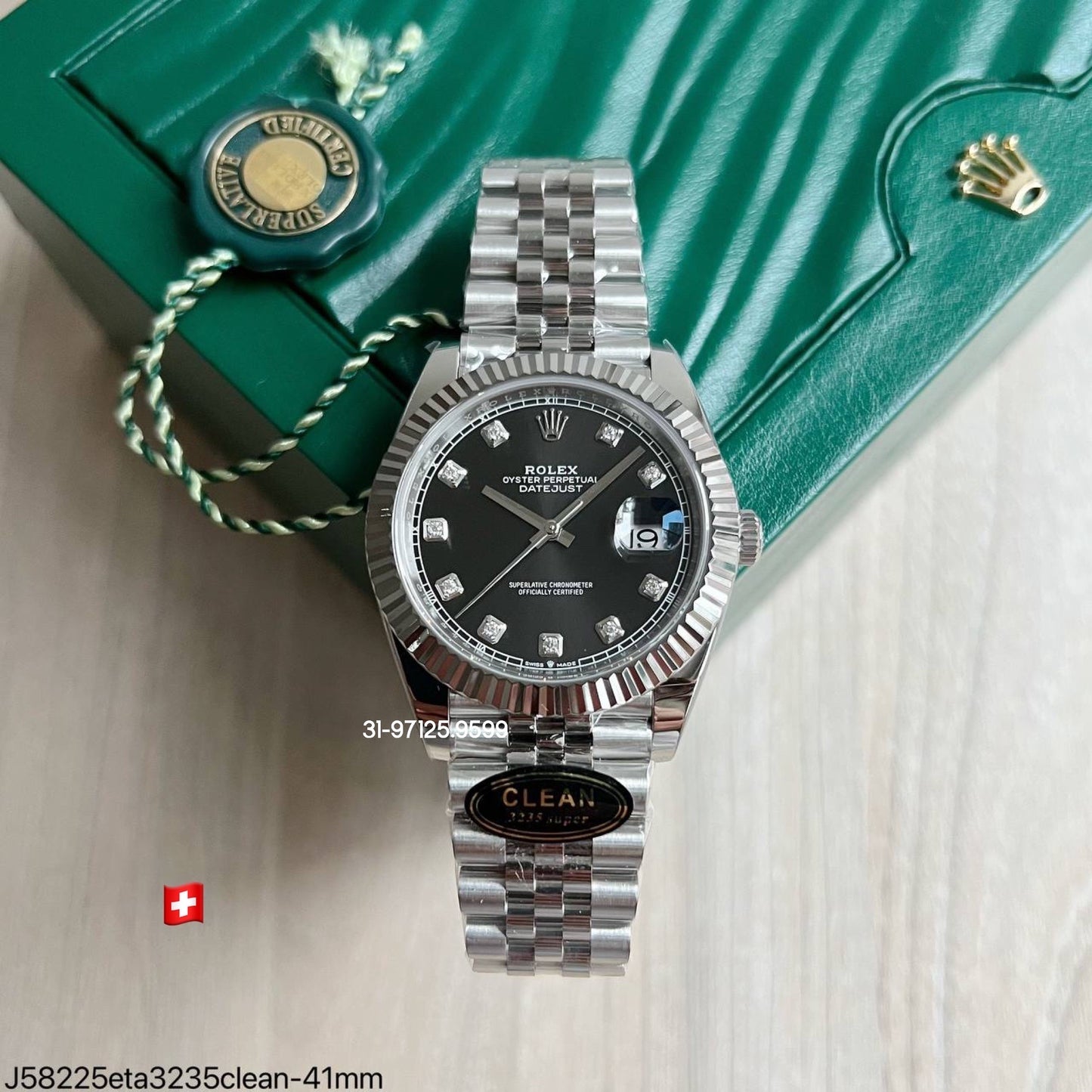 Rolex Datejust - 41mm / Fábrica Clean - com pedras