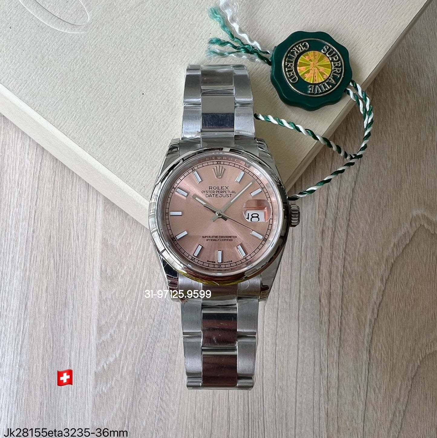 Rolex Datejust - 36mm / fundo Salmon