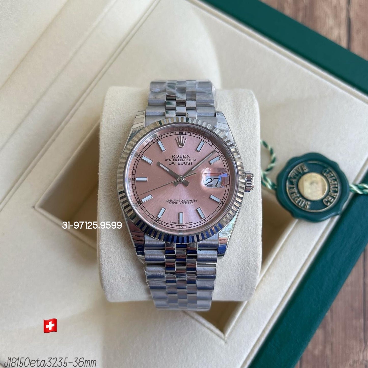 Rolex Datejust - 36mm / fundo Rosa