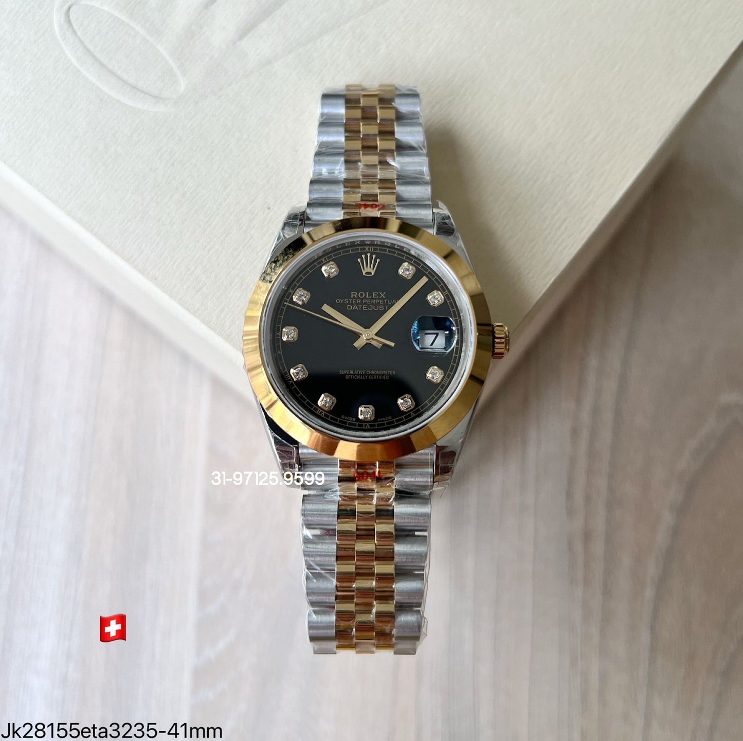 Rolex Datejust - 41mm / Misto Gold - com pedras