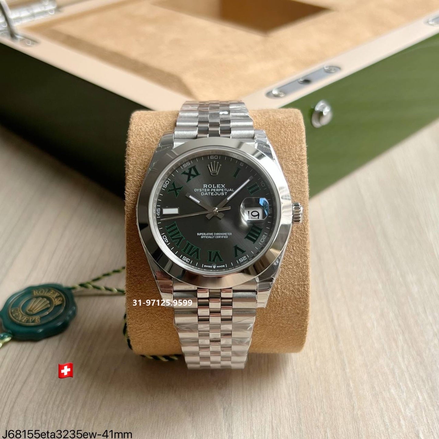 Rolex Datejust - 41mm / fundo cinza romano