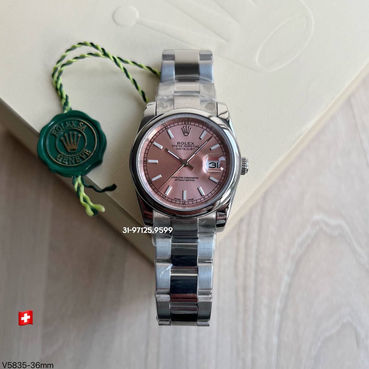 Rolex Datejust - 36mm / fundo Rosa
