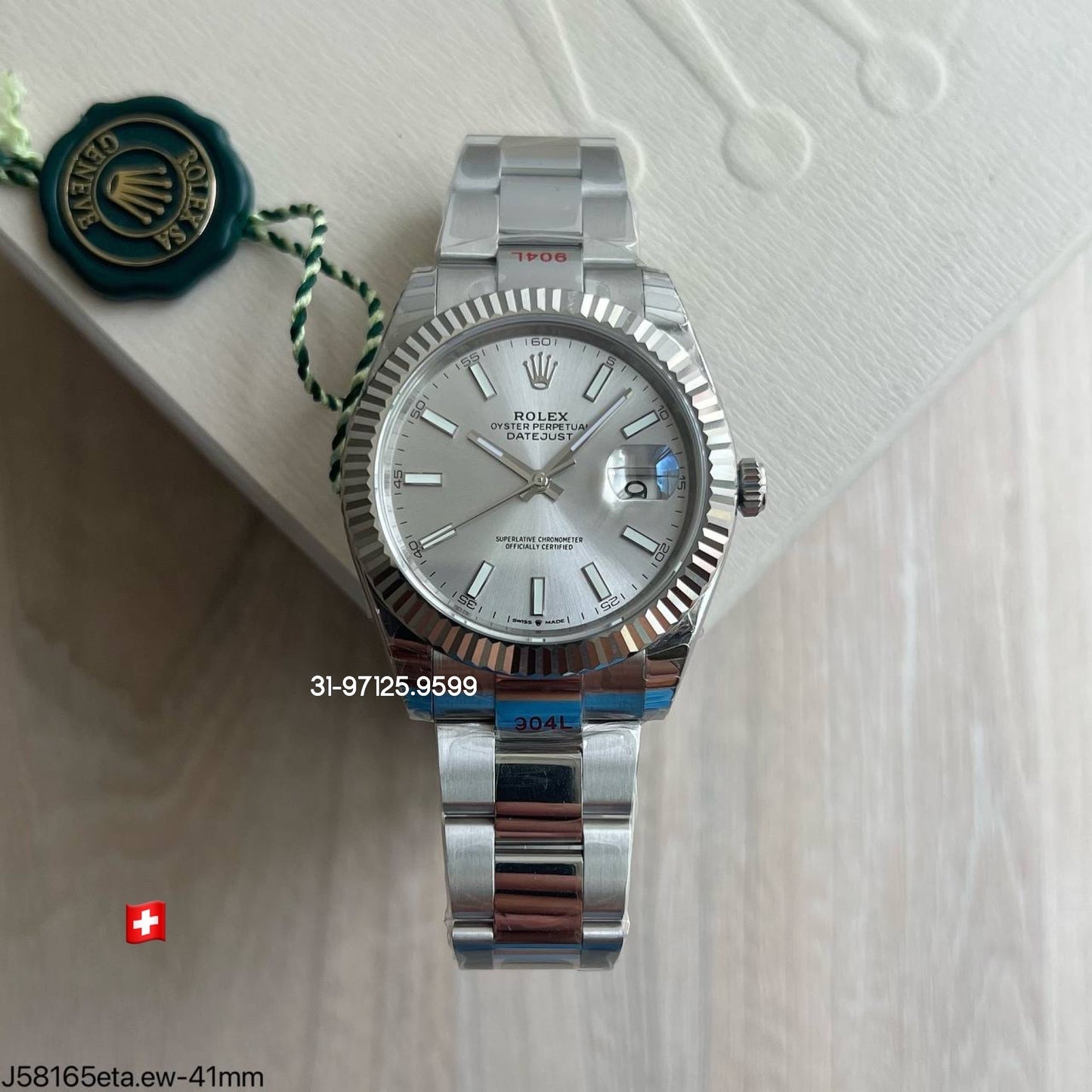 Rolex Datejust - 41mm / fundo prata - Fábrica EW