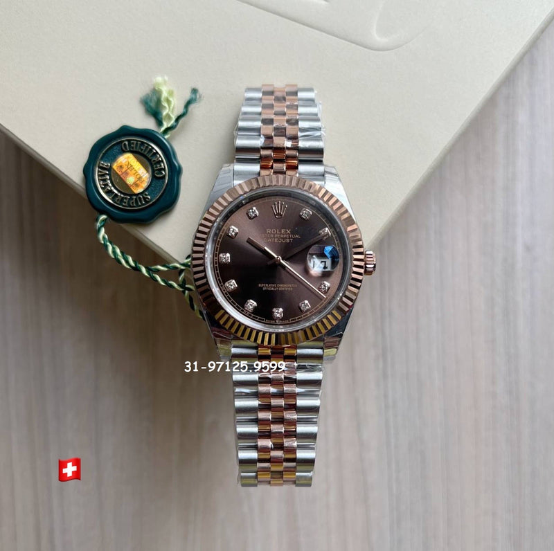 Rolex Datejust - 41mm / Misto Rose - com pedras