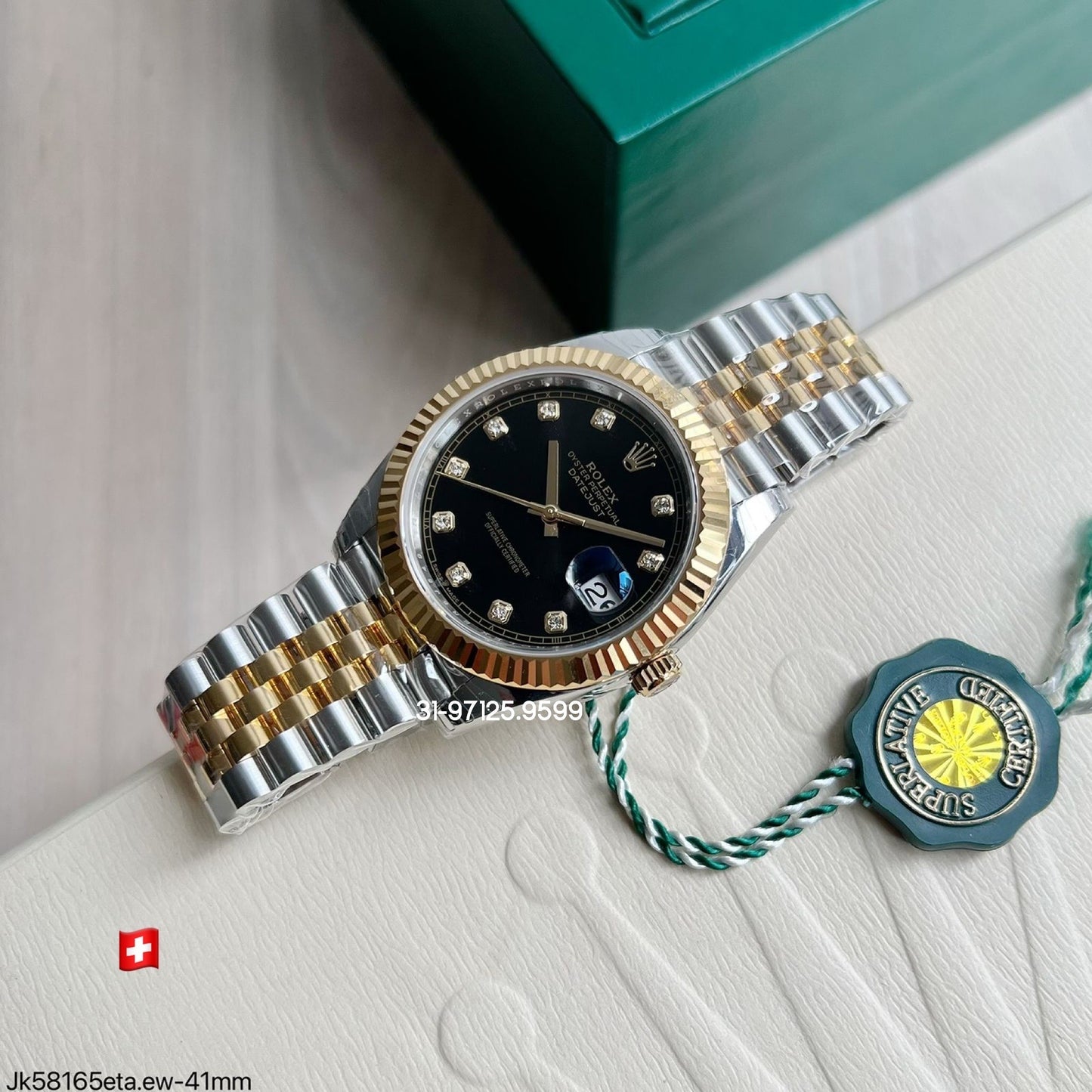 Rolex Datejust - 41mm / Misto Gold - com pedras