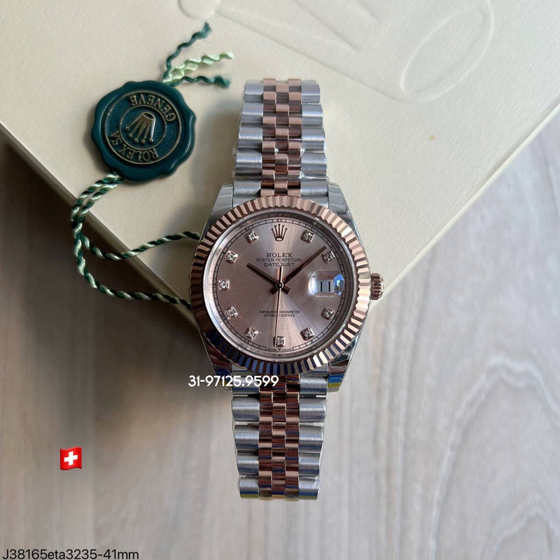 Rolex Datejust - 41mm / Misto Rose - com pedras